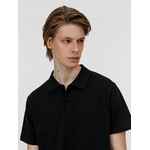 Рубашка поло унисекс PULSE, черная, размер S