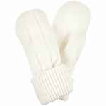 Варежки KNIT BEAT, белые (молочные), размер S/M
