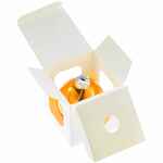 Елочный шар FINERY GLOSS, 8 см, глянцевый оранжевый