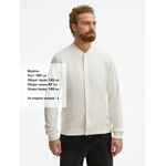 Бомбер унисекс NUPPU, молочно-белый, размер S