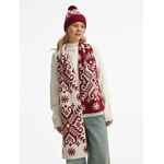 Шарф WINTERTUDE L, красный с белым