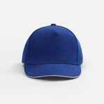 Бейсболка CLASSIC 2.0, ярко-синяя с белым кантом