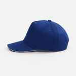 Бейсболка CLASSIC 2.0, ярко-синяя с белым кантом