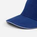 Бейсболка CLASSIC 2.0, ярко-синяя с белым кантом