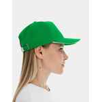 Бейсболка CLASSIC 2.0, ярко-зеленая с белым кантом