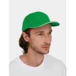Бейсболка CLASSIC 2.0, ярко-зеленая с белым кантом