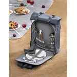 Набор для пикника PICNIVO на 4 персоны, темно-серый меланж