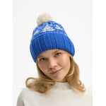 Шапка HOLIDALE, синяя с молочным