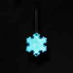 Пешеходный светоотражатель с цепочкой «Снежинка», синий
