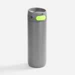 Термостакан X1 с цветной кнопкой, серый с желтым