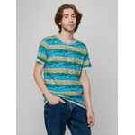 Футболка мужская RAYET двусторонняя, голубой/зеленый, размер M