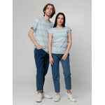 Футболка женская RAYET LADY двусторонняя, голубой/зеленый, размер S