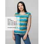 Футболка женская RAYET LADY двусторонняя, голубой/зеленый, размер S