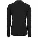 Рубашка поло женская с длинным рукавом PERFECT LSL WOMEN черный меланж, размер XXL