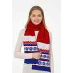 Шарф HAPPY VIEW, красный с синим