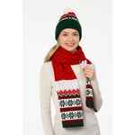 Шарф HAPPY VIEW, красный с зеленым