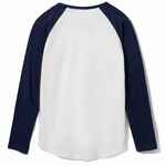 Футболка женская с длинным рукавом MILKY LSL белая с темно-синим, размер S