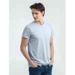 Футболка мужская приталенная REGENT FIT голубой меланж, размер XS