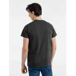 Футболка мужская приталенная REGENT FIT черный меланж, размер XS