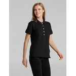Рубашка поло женская SUNSET черная, размер S