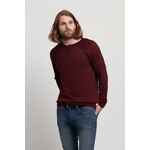 Джемпер STITCH с контрастной отделкой, бордовый с синим, размер S