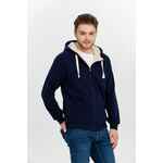 Толстовка на молнии KULONGA SHERPA, темно-синяя, размер S