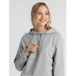 Толстовка с капюшоном унисекс HOODIE, серый меланж, размер XS
