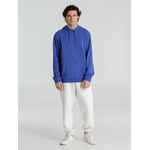 Толстовка с капюшоном унисекс HOODIE, ярко-синий меланж, размер XS