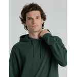 Толстовка с капюшоном унисекс HOODIE, темно-зеленый меланж, размер XS