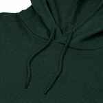 Толстовка с капюшоном унисекс HOODIE, темно-зеленый меланж, размер XS