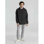 Толстовка с капюшоном унисекс HOODIE, серый меланж (антрацит), размер XS