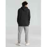 Толстовка с капюшоном унисекс HOODIE, серый меланж (антрацит), размер XS