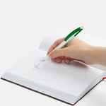 Ручка шариковая BENTO, белая с зеленым