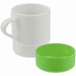 Кружка с силиконовой подставкой PROTEGE, зеленое яблоко