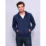 Толстовка мужская на молнии с капюшоном SPIKE MEN, темно-синяя, размер S