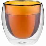 Стакан с двойными стенками GLASS BUBBLE, желтый