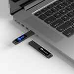 Флешка MARKBRIGHT BLACK с белой подсветкой, 32 Гб