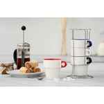 Набор из 4 кружек INSET с подставкой, черный