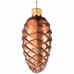 Елочная игрушка «Шишка», коричневая