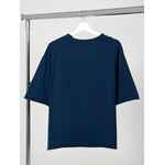 Футболка оверсайз VOZDUH 2.0, темно-синяя, размер XS/S