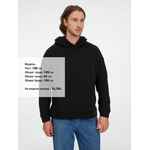 Худи оверсайз унисекс TOLLA, черное, размер XS/S