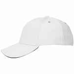 Бейсболка CLASSIC, белая с темно-синим кантом