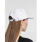 Бейсболка CLASSIC, белая с темно-синим кантом