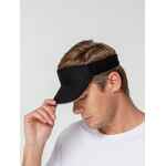 Козырек ACTIVE, черный с белым кантом