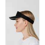 Козырек ACTIVE, черный с белым кантом