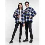 Куртка-рубашка оверсайз унисекс NOAH, синяя, размер XS/S