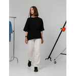 Футболка оверсайз VOZDUH 2.0, черная, размер XS/S