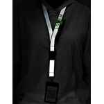 Лента светоотражающая INTERLEVEL, черная с серым