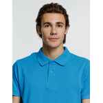 Рубашка поло мужская VIRMA PREMIUM, бирюзовая, размер S