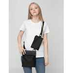 Сумка через плечо RINGLINK с отстегивающимся органайзером, черная